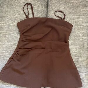 SOLD Abercrombie strapless brown top